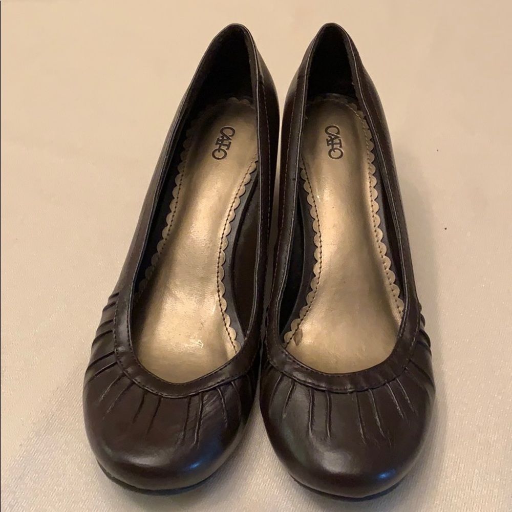 Cato dark brown wedges - Size 9